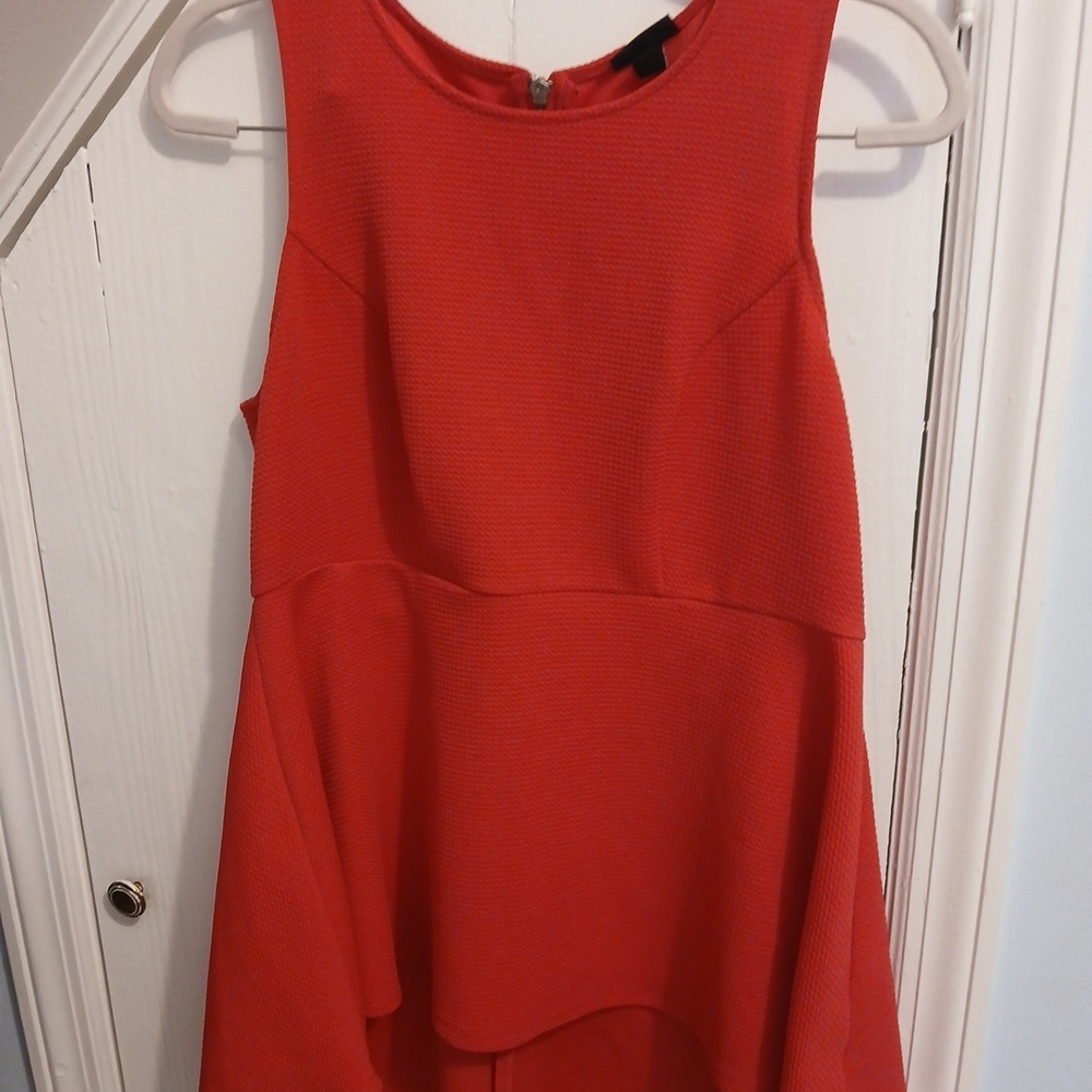 Torrid Vibrant Pink Sleeveless Peplum Top